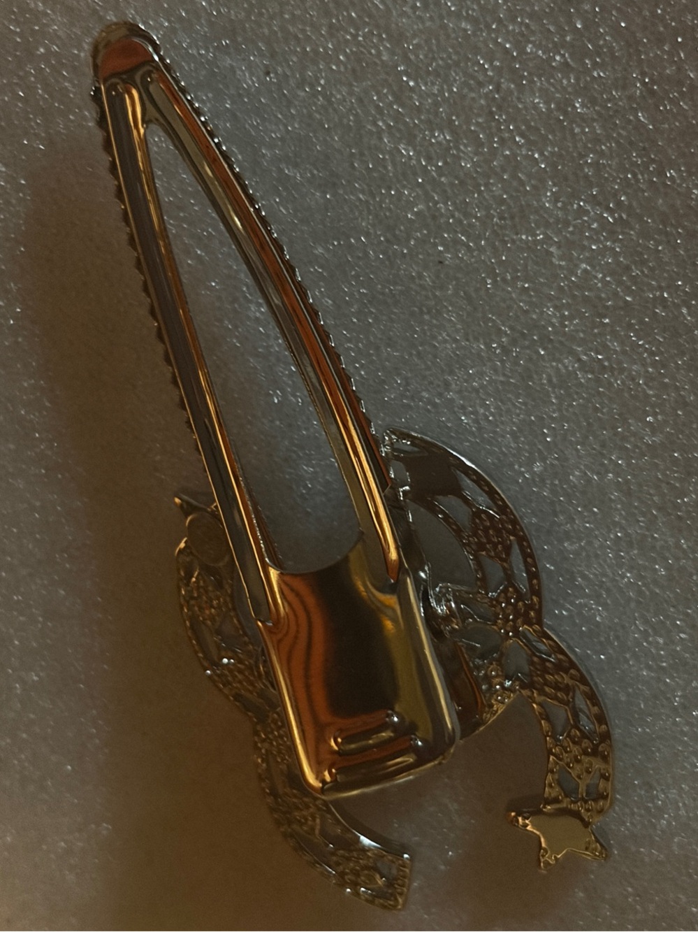 CHANEL Silver Crystal CC Logo Hair Clip - Picture 5 of 8